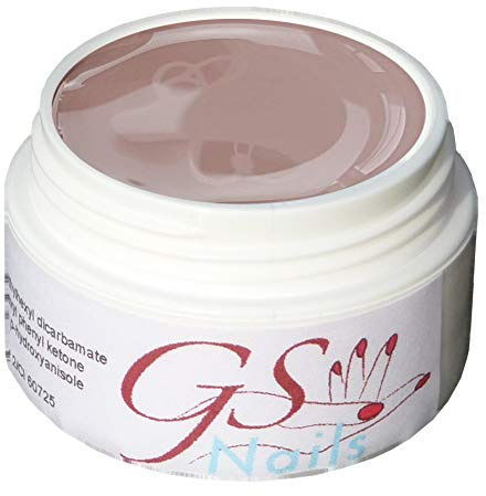 GS-Nails UV Farb-Gel für Nail-Art & Nagel-Design - 5 ml UV-härtendes Cover-Gel - Selbstglättendes Nail-Gel - Schlamm Braun 55 - B2