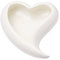 Keramik Herz-Schale ca. 11 cm, weiss