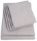 Bettlaken für Doppelbett, 4-teilig, 1500 Supreme Collection, fein gebürstete Mikrofaser, Tiefe Taschen, Doppelbett-Bettwäsche-Set, 1 extra Kissenbezug, Doppelbett, klassisches Streifengrau