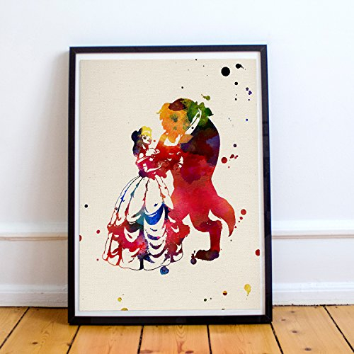 Nacnic Drucken für die Gestaltung „Die Schöne und das Biest Geben Sie Ihre Freundin zu Weihnachten. denkwürdiges Geschenk für einen Freund. Hochwertige 250 Gramm Papier