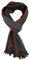 Rotfuchs Strickschal Herrenschal Unisex Wolle gestreift multi mehrfarbig (grün grau)