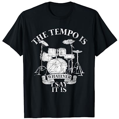 Schlagzeug T-Shirt Tempo Schlagzeuger Geschenk Drummer Musik T-Shirt
