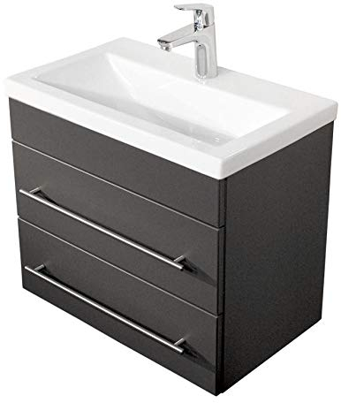 Posseik Badmöbelset Portus 600 Slimline Anthrazit Seidenglanz