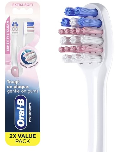 Oral-B Gum Care Sensitive toothbrushes, 2 Count tootbrush Extra Soft, Gentle on Teeth, Gentle on Gums, Extra Soft Tooth Brush, Compact Toothbrush