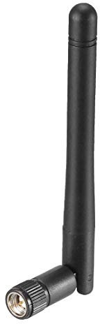 sourcing map WiFi-Antenne 3dBi 2,4/5,8 GHz SMA-Stecker Omni Direction Dualband 110-mm-Faltung Kompatibel Schwarz