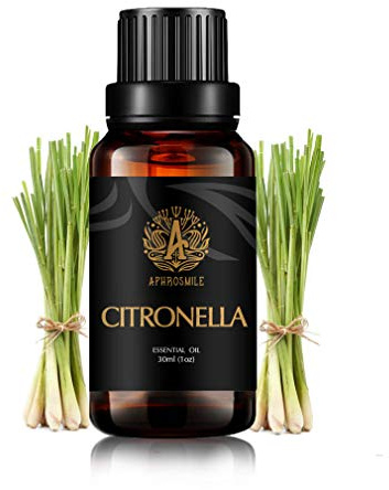 Aphrosmile Citronella Ätherisches Öl, 30 ml für Diffusor & Raumduft | 30 ml Füllmenge, Citronella Duft, Für Diffusor, Luftbefeuchter, Massage, Raumduft, Hautpflege, Täglicher Gebrauch