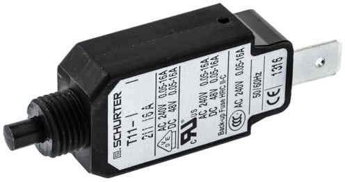 Schurter T11 Thermischer berlastschalter / Thermischer Ger teschutzschalter, 1-polig, 16A, 240V ac, Thermisch