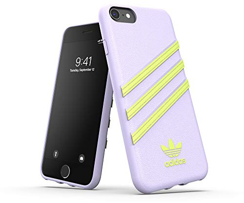 adidas Originals Designed für iPhone 6/6S/7/8 Hülle, Schützende Handyhülle DREI Streifen - Weiß und Gelb