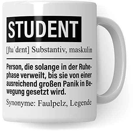 Pagma Druck Studium Geschenk, Tasse Student, Anfang Studieren Uni Becher Geschenkidee, Ersti Kaffeetasse für Studenten & Studentin Universität Studienbeginn Beginn Kaffeebecher