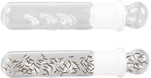Cunguv Planaria Falle Blutegelfalle Plattwurmfalle 3 Löcher Blutegel Fänger Glasrohr für Aquarium Garnelen Tank 2 Stück