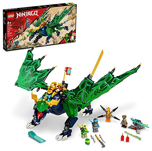 LEGO 71766 NINJAGO Lloyds Legendärer Drache mit Schlange Figuren Viper und Python, Ninjaleksak, BAU-Set mit Sammelbaren Mission Banner