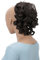 CAISHA Haarteil Haargummi Lena Hochsteckfrisuren Brautfrisuren Voluminös Gelockt Unordentlich Dutt Kunstfaser DM17cm Schokobraun G31L