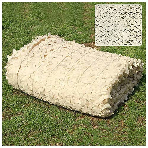 Xrdbfd Tarnnetz, Beige Verstärktes Camouflage Netz, Sonnensegel, Verwendet Für Militär, Jagd, Partydekoration, Outdoor-Anti-Aging-tarnnetz, 2/3/5/7/9m Sonnenschutznetz,2x5m(6.6 * 16.4ft)