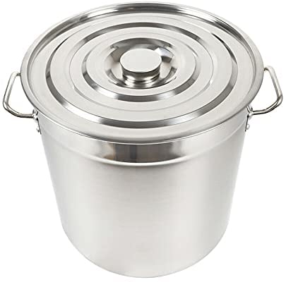 35L/50L/70L Kochtopf für Suppen 201 Edelstahl Suppentopf mit Deckel Universaltopf Catering Kochtöpfe Suppentopf Mit Deckel, Verstärkte Seitengriffe Aus Edelstahl (30L)