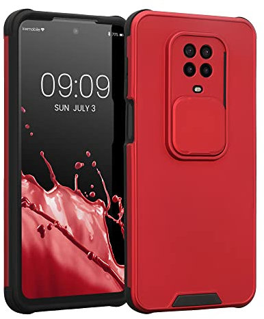 kwmobile Coque Compatible avec Xiaomi Redmi Note 9S / 9 Pro / 9 Pro Max - Housse Smartphone en TPU avec Protection pour Appareil Photo - Rouge