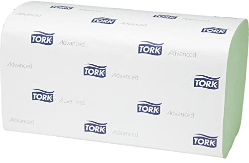 250 Blatt (1 Bund) Tork 290179 Green Singlefold Advanced ZickZack Papierhandtücher H3 Falthandtücher 2-lagig, ZZ-Falz, grün, Nachfüll-Bund für Spender
