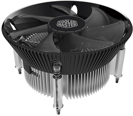 Cooler Master i70 Low-Profile CPU Air Cooler, 120 PWM Fan Anodized Black Aluminum Fins, Copper Insert Base, 70mm Tall, 95W TDP CPU Support for Intel LGA 1851|1700 Brackets