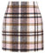 Damen Kariert Röcke Elegant Figurbetont Minirock mit Plaid Unsichtbarer Reißverschluss A Linie Hohe Taille Herbst Kurze Freizeitrock Bleistiftrock Arbeitsrock (01 Rot2, M)