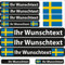 INDIGOS UG Fahrrad Aufkleber Schweden - 13 Fahnenaufkleber glatt - Sticker selbst gestalten - Fahrrad - Auto - Motorrad - Namensaufkleber wasserfest personalisiert - Wunschtext