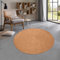 Taracarpet runder Jute Teppich Sisal Optik Kurzflor Boho modern für Wohnzimmer Schlafzimmer nachhaltig Natur-Teppich Terracotta 120 cm rund