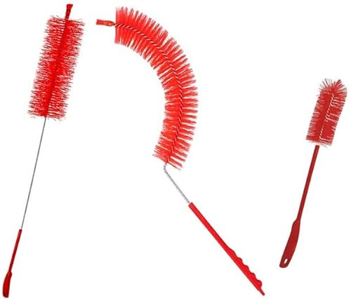 3er Set Flaschenbürste Reinigungsbürste Glasballon Bürste für Glasflaschen