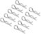 QUARKZMAN R Form Feder Splint Clip Pin x 50Stk. Kohlenstoffstahl Verschluss Sortiment Halte Haarnadel für Farm- und Kupplung Stiftsicherungssystem Silber 1mm x 16mm