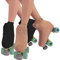 CALZITALY Skates Cover, Rollschuhe und Schlittschuhe Überzieher, Hautfarbe, Karamell, Schwarz, Schuhgröße 28-42, 70 DEN, Made in Italy (38-42, Hautfarbe+Schwarz)