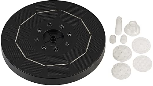 Royal Gardineer Springbrunnenpumpe: LED-Solar-Springbrunnen, 3 W, 7 Farben, 8 RGB-LEDs, 1.500 mAh, 6 Düsen (Solar Teichpumpen, Solar Teichbrunnen, Pool Beleuchtung)