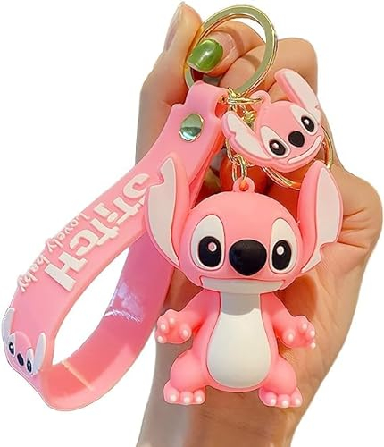 Guidre Set Keychain,Gifts Niedliche Schlüsselanhänger Ohana bedeutet Familie Freundschaft Geschenk Stuff Ornament Herz Schlüsselanhänger Geburtstagsgeschenk (C)