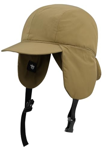 CLAPE Winddicht Fliegermütze Thermal Trapper Mütze Warme Wintermütze Hut mit Ohrenklappen Verstellbar Nylon Schirmmütze