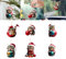Zixrmor Christmas Decorations Acryl Weihnachtskatze Hängende Deko Lustiger Weihnachten Katzen Ornament Spaß Weihnachtsanhänger Deko Christbaumschmuck Weihnachtsschmuck Geschenk (6)