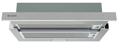 Campana Extraíble 60cm 450 m³/h 63dB ASPES ACPE601CX 2 Niveles Extracción Inox