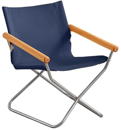 GaRcan Campingstuhl, Holzarmlehnen, zarte Klappstühle, Segeltuch-Loungesessel, tragbar, Outdoor, Angeln, Camping, Rückenlehnen, Bänke, Campingstühle, leicht (blau)