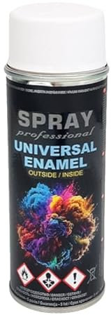 VE-INDUSTRIES Lackspray nach RAL Spraydose 400ml Buntlack für Holz, Metall (Signalweiß glänzend - RAL9003)