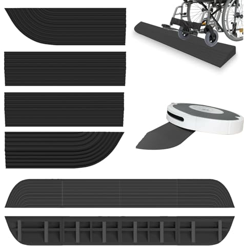 Türschwellenrampe Saugroboter Zubehör, Saugroboter Türschwellenrampe Für Xiaomi, Für Roborock, Für iRobot, Für Ecovacs, Rampe für Saugroboter und Rollstuhl, Flexibel anpassbar, Antirutsch