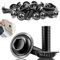 TXXATX 100 Stück Linsenkopfschrauben Edelstahl M4x12mm Schrauben M4 mit Flansch Innensechsrund ISO 7380-2 Flachkopfschrauben Edelstahl A2 V2A Schwarz für Tischbeine Fahrzeugbau Holz Gerüst