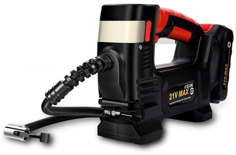 Akku Kompressor für Makita 21V - Elektrisch Auto Luftkompressor mit LED Lampe, Kabellos Elektrische Luftpumpe Reifenfüllmaschine für Auto, Motorrad, Fahrrad, Bälle(ohne Akku)