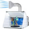 Paint Spray Booth Kit, Paint Sealed Exhaust Fan, Portable Airbrush Spray Booth with 3 LED Lights, Turn Table and Extension Hose, Spray Booth Filter, for Painting Artwork Models Crafts