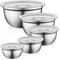 LOFERMA 5-Piece Stainless Steel Mixing Bowl Set with Lids – Durable, Rust-Resistant, Ideal for Cooking, Baking and Storing – Perfect for Home and Professional Kitchens (Stainless Steel with Lid)