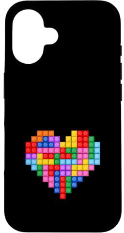 Hülle für iPhone 16 Master Builder Bricks Blocks Herz