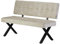 B&D home Sitzbank Karen gepolsterte Esszimmerbank 140 cm Polsterbank für Esszimmer, Garderobe, Küche Industrial modern Design Grau, 11314-140-GRAU