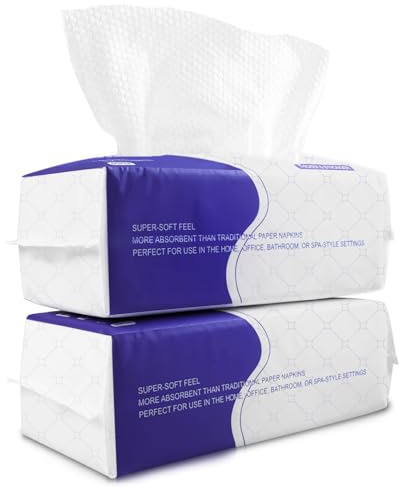 Serviettes visage jetables, 120 pièces, en coton, sans parfum, ultra douces pour lavage, démaquillage et soins bébé, 20x20 cm (120 Count Modèle PL)