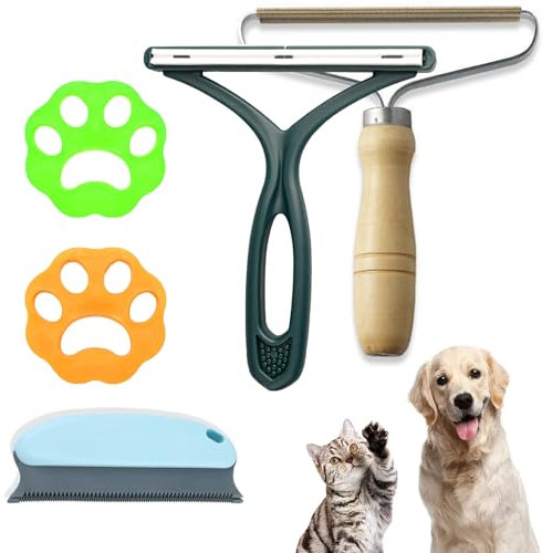 5 Stück Tierhaarentferner, Pet Hair Remover, Entferner Fusselentferner, Tragbare Magische Pfoten, Entfernt Haustierhaare von Pullovern, Jacken, Teppichen und Möbeln