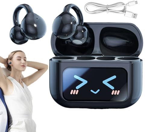 Pcingsia Auriculares de Pantalla táctil | Auriculares inalámbricos Inteligentes con Clip, traducción de IA, cancelación de Ruido, Impermeables, Tapones Deportivos para Entrenamientos de Gimnasio