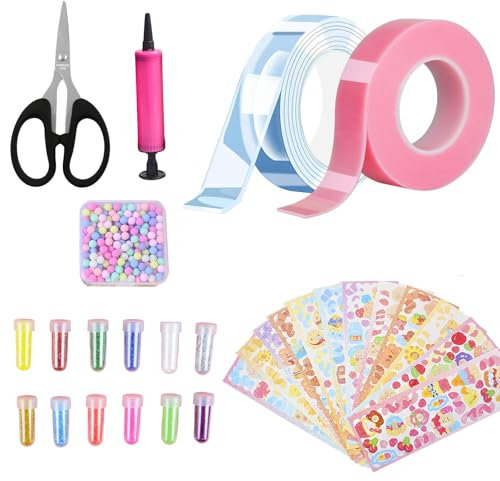 27-Teiliges DIY Kreativ-Set für Kinder und Erwachsene, Ideal für Geschenke und Bastelprojekte, Nano Tape,Nano Tape Bubbles Set,Magie Nano Klebeband,Nanoband Multipurpose