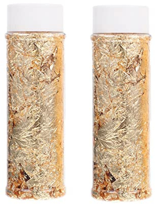 HOLIDYOYO Essbares Blattgold Blattgoldblätter Folie Für Nailart Und Torte Diy Dekorationen Hochwertige Materialien Langlebig Und Glänzend