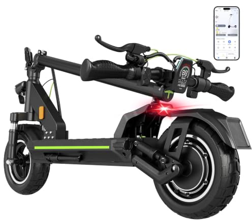 E Scooter mit Straßenzulassung, 55-75km Reichweite | App Bluetooth, IPX5 wasserdicht,BMS-Batterie, 120 kg Tragfähigkeit, Straßenzulassung (ABE), Doppelte Stoßdämpfer