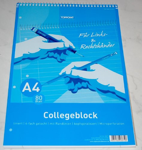 +Collegeblock A4 80Bl. lin. f.Links/Recht