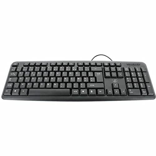 Mobility LAB ML300450 Clavier Filaire Deluxe Keyboard, Ergonomique au Design Elégant et Moderne, Touches Souples et Silencieuses, Connexion Standard USB et Disposition AZERTY, Noir