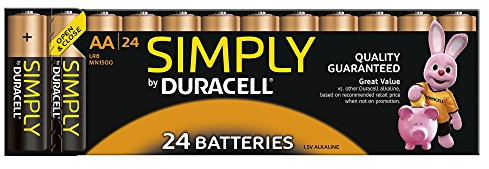 Duracell Simply AA (LR6) Batteries Alkaline Pack of 24